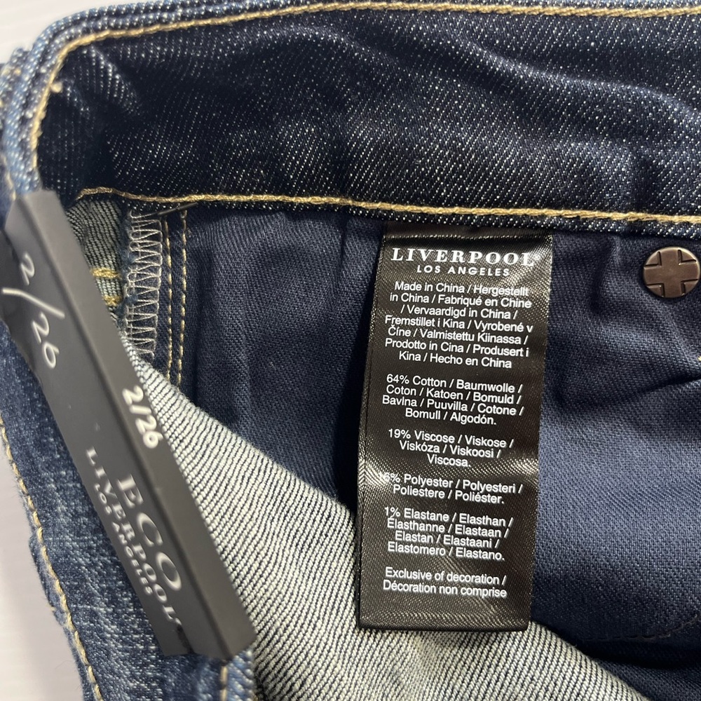 Liverpool Dark Blue Flare Jeans - Women's - Picture 8 of 9